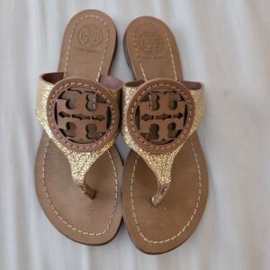 Gold Tory Burch sandals size 5